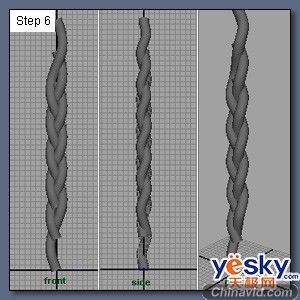 三维设计软件Maya建模实例：绞编手链_天极设计在线整理