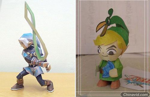 游戏《Zelda》纸模塞尔达林克收集