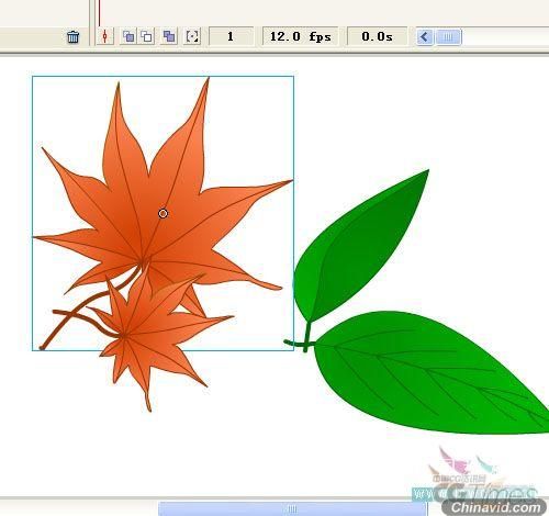 Flash鼠绘技巧：红绿色的树叶