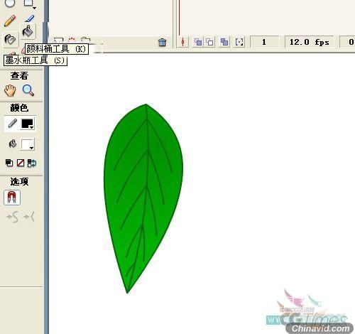Flash鼠绘技巧：红绿色的树叶