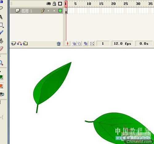 Flash鼠绘技巧：红绿色的树叶