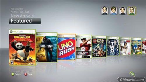 微软今秋重大更新Xbox 360用户界面