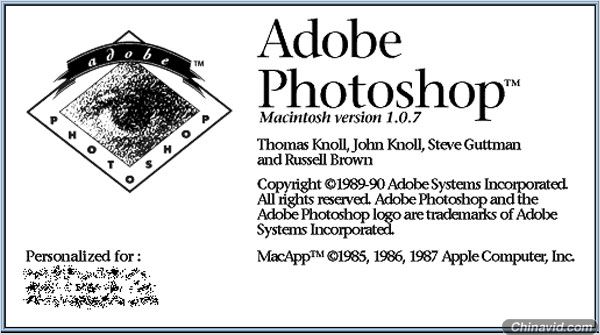 Photoshop Splash Screen Evolution